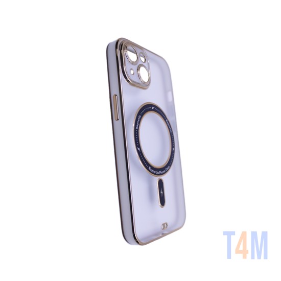 Magnetic Case with Camera Lens Q Series For Apple iPhone 14 White